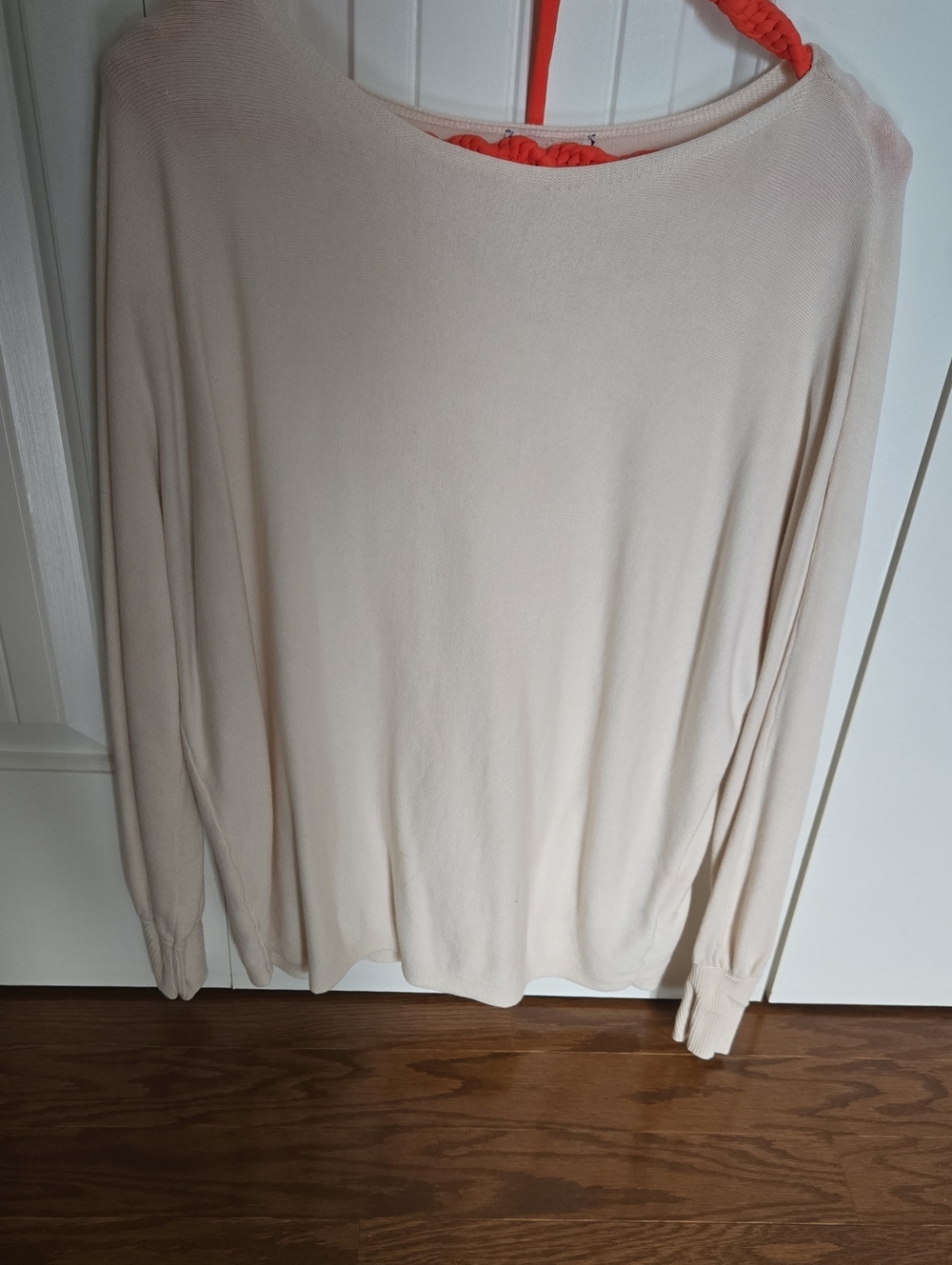 Women's Cream Lightweight Boatneck Sweater
